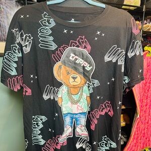 Launder Trippy Vibes Psychedelic Vibrant Colors T shirt Size Large Unisex